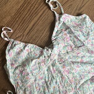 Billabong Floral Maxi Dress in White, Pink & Mint